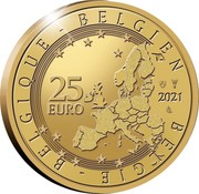 Belgium 25 Euro 75 Anniversary of Blake and Mortimer 2021 ☤ 25 EURO BELGIE BELGIQUE BELGIEN 2021 LL coin obverse Belgium 25 Euro 75 Anniversary of Blake and Mortimer 2021 ☤ 25 EURO BELGIE BELGIQUE BELGIEN 2021 LL coin obverse