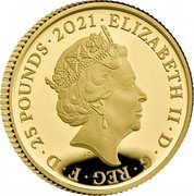 UK 25 Pounds 95th Birthday of The Queen 2021 Proof ELIZABETH II D G REG F D 25 POUNDS 2021 JC coin obverse UK 25 Pounds 95th Birthday of The Queen 2021 Proof ELIZABETH II D G REG F D 25 POUNDS 2021 JC coin obverse