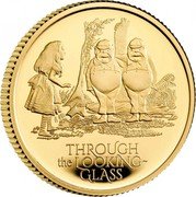 UK 25 Pounds (Alice Through the Looking Glass) THROUGH THE LOOKING- GLASS coin reverse UK 25 Pounds (Alice Through the Looking Glass) THROUGH THE LOOKING- GLASS coin reverse