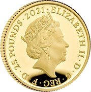 UK 25 Pounds (HRH The Prince Philip) ELIZABETH II D G REG F D 25 POUNDS coin obverse UK 25 Pounds (HRH The Prince Philip) ELIZABETH II D G REG F D 25 POUNDS coin obverse