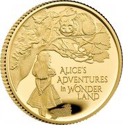 UK 25 Pounds (The Royal Mint's Treasury of Tales) ALICE’S ADVENTURES IN WONDER LAND coin reverse UK 25 Pounds (The Royal Mint's Treasury of Tales) ALICE’S ADVENTURES IN WONDER LAND coin reverse