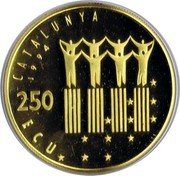 Spain 250 ECU (Enric Granados) 250 ECU CATALUNYA 1994 coin obverse