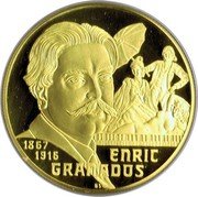 Spain 250 ECU (Enric Granados) 1867 1916 ENRIC DRANADOS coin reverse