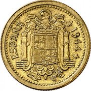 Spain 2'50 Pesetas (Trial Strike) ESPAÑA 1944 UNA GRANDE LIBRE PLUS ULTRA coin obverse Spain 2'50 Pesetas (Trial Strike) ESPAÑA 1944 UNA GRANDE LIBRE PLUS ULTRA coin obverse