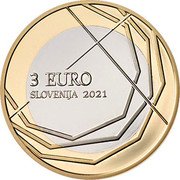 Slovenia 3 Euro (300th Anniversary of the Skofja Loka Passion) 2021 3 EURO SLOVENIJA coin obverse Slovenia 3 Euro (300th Anniversary of the Skofja Loka Passion) 2021 3 EURO SLOVENIJA coin obverse
