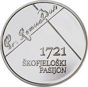 Slovenia 30 Euro 300th Anniversary of the Skofja Loka Passion 2021 PR. ROMUALDUS. 1721 ŠKOFJELOŠKI PASIJON coin reverse