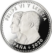 Spain 30 Euro Anonymous Heroes 2020 ♔M FELIPE VI Y LETIZIA ESPAÑA 2020 coin obverse Spain 30 Euro Anonymous Heroes 2020 ♔M FELIPE VI Y LETIZIA ESPAÑA 2020 coin obverse