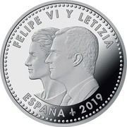 Spain 30 Euro Prado Museum 2019 M BU FELIPE VI Y LETIZIA ESPAÑA 2019 coin obverse Spain 30 Euro Prado Museum 2019 M BU FELIPE VI Y LETIZIA ESPAÑA 2019 coin obverse