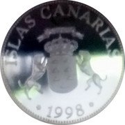 Spain 30 Euros Islas Canarias 1998 Proof 1998 ISLAS CANARIAS coin reverse