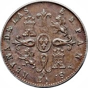 Spain 4 Maravedis (Isabel II) KM# 530.1 REYNA DE LAS ESPAÑAS coin reverse Spain 4 Maravedis (Isabel II) KM# 530.1 REYNA DE LAS ESPAÑAS coin reverse