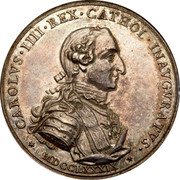 Spain 4 Reales (VALENTINORVM FIDES) CAROLVS IIII REX CATHOL INAVGVRATVS coin obverse Spain 4 Reales (VALENTINORVM FIDES) CAROLVS IIII REX CATHOL INAVGVRATVS coin obverse