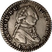 Spain 4 reals (CAROL IV) 1789 CAROL IV D G HISP ET IND R coin obverse Spain 4 reals (CAROL IV) 1789 CAROL IV D G HISP ET IND R coin obverse