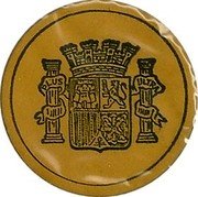 Spain 40 Centimos (Madrid) PLUS ULTRA coin reverse