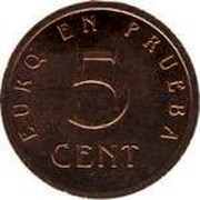 Spain 5 Cent Churriana 1998 X# ME63 EURO EN PRUEBA 5 CENT coin obverse Spain 5 Cent Churriana 1998 X# ME63 EURO EN PRUEBA 5 CENT coin obverse