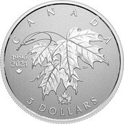 Canada 5 Dollars (25th Anniversary of Canada's Arboreal Emblem) CANADA 5 DOLLARS CD 1996 2021 coin reverse Canada 5 Dollars (25th Anniversary of Canada's Arboreal Emblem) CANADA 5 DOLLARS CD 1996 2021 coin reverse