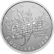Canada 5 Dollars (Canada`s Song) CANADA 5 DOLLARS 2020 coin reverse Canada 5 Dollars (Canada`s Song) CANADA 5 DOLLARS 2020 coin reverse