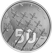 Canada 5 Dollars Moments to Hold - The Snowbirds 2021 ML CANADA SNOWBIRDS 50 coin reverse