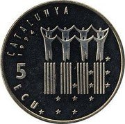 Spain 5 ECU (Ildefons Cerda) 5 ECU CATALUNYA 1994 coin obverse