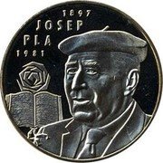 Spain 5 Ecu (Josep Pla) 1897 JOSEP PLA 1981 coin reverse