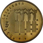 Spain 5 ECU Narcis Monturiol 1995 250 ECU CATALUNYA 1995 coin obverse