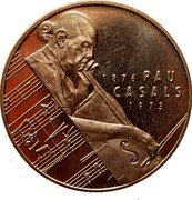 Spain 5 ECU (Pau Casals) 1876 PAU CASALS 1973 coin reverse Spain 5 ECU (Pau Casals) 1876 PAU CASALS 1973 coin reverse