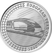 Belgium 5 Euro European Year of Railways 2021 s+☤ EUROPEAN YEAR OF RAIL 2021 coin reverse Belgium 5 Euro European Year of Railways 2021 s+☤ EUROPEAN YEAR OF RAIL 2021 coin reverse