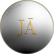 Latvia 5 Euro Marriage 2021 JĀ LATVIJA coin reverse