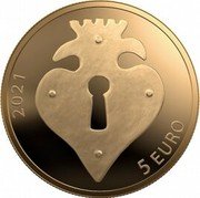 Latvia 5 Euro (The Key) 5 EURO 2021 coin reverse