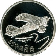 Spain 5 Euro Tribute to the National Aviation - Nieuport 1997 ♔M X# ME54 ESPAÑA coin obverse