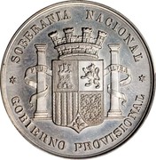 Spain 5 Pesetas Gobierno Provisional 1868 X# A1 SOBERANIA NACIONAL GOBIERNO PROVISIONAL coin reverse Spain 5 Pesetas Gobierno Provisional 1868 X# A1 SOBERANIA NACIONAL GOBIERNO PROVISIONAL coin reverse