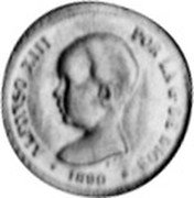 Spain 5 Pesetas Alfonso XIII 1890 X# 21 ALFONSO XII POR LA G DE DIOS 1890 coin obverse Spain 5 Pesetas Alfonso XIII 1890 X# 21 ALFONSO XII POR LA G DE DIOS 1890 coin obverse