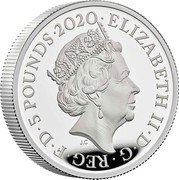UK 5 Pounds (The Three Graces) ELIZABETH II D G REG F D 5 POUNDS 2020 J.C coin obverse UK 5 Pounds (The Three Graces) ELIZABETH II D G REG F D 5 POUNDS 2020 J.C coin obverse