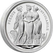 UK 5 Pounds (The Three Graces) W. WYON FOEDUS INVIOLABILE coin reverse UK 5 Pounds (The Three Graces) W. WYON FOEDUS INVIOLABILE coin reverse