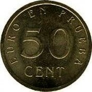 Spain 50 Cent Churriana 1998 X# ME66 EURO EN PRUEBA 50 CENT coin obverse Spain 50 Cent Churriana 1998 X# ME66 EURO EN PRUEBA 50 CENT coin obverse