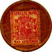Spain 50 Centimos Spain ESPECIAL MOVIL 50 CENTIMOS coin obverse Spain 50 Centimos Spain ESPECIAL MOVIL 50 CENTIMOS coin obverse