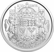 Canada 50 Cents 100th Anniversary of Canada Coat Of Arms 2021 50 CENTS CANADA 2021 coin reverse Canada 50 Cents 100th Anniversary of Canada Coat Of Arms 2021 50 CENTS CANADA 2021 coin reverse