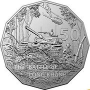 Australia 50 cents Battle of Long Khanh 2021 50 THE BATTLE OF LONG KHANH coin reverse Australia 50 cents Battle of Long Khanh 2021 50 THE BATTLE OF LONG KHANH coin reverse