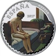 Spain 50 Euro Thyssen-Bornemisza Museum. Hopper - Vimar 2017 M Proof ESPAÑA 2017 HOPPER coin obverse