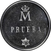 Spain 500 Pesetas 25th Anniversary of the wedding of the King Juan Carlos I and Sofia 1987  Proof KM# TS2 M PRUEBA 87 coin reverse Spain 500 Pesetas 25th Anniversary of the wedding of the King Juan Carlos I and Sofia 1987  Proof KM# TS2 M PRUEBA 87 coin reverse