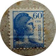 Spain 60 Centimos (Arenys de Munt) 60 CTS CORREOS REPUBLICA ESPAÑOLA coin obverse