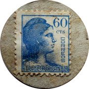 Spain 60 Centimos (Bages d´en Selves) 60 CTS CORREOS REPUBLICA ESPAÑOLA coin obverse