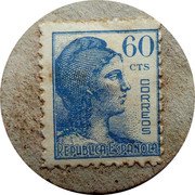 Spain 60 Centimos (Manresa) 60 CTS CORREOS REPUBLICA ESPAÑOLA coin obverse Spain 60 Centimos (Manresa) 60 CTS CORREOS REPUBLICA ESPAÑOLA coin obverse