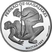 Portugal 7.5 € 500th Anniversary of Circun-Navigation Mactan 1521 2021 FERNÃO DE MAGALHÃES MACTAN 1521 INCM F.ABREU coin reverse