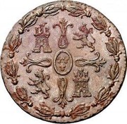Spain 8 Maravedis (Fernando VII) KM# 502.1 coin reverse Spain 8 Maravedis (Fernando VII) KM# 502.1 coin reverse