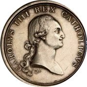 Spain 8 Reales (CAROLVS IIII) CAROLVS IIII REX CATHOLICVS coin obverse Spain 8 Reales (CAROLVS IIII) CAROLVS IIII REX CATHOLICVS coin obverse