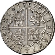 Spain 8 Reales (Carlos III) KM# 399.1 HISPANIARUM REX coin reverse Spain 8 Reales (Carlos III) KM# 399.1 HISPANIARUM REX coin reverse