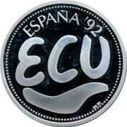 Spain ECU (Cristobal Colon) ESPANA '92 ECU 999 coin obverse