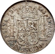 Spain Escudo KM# 626.2 Second Decimal Coinage REINA DE LAS ESPAÑAS UN ESCUDO coin reverse