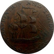 Ireland Halfpenny Dublin Cork 1795  NAVIGATION AND TRADE coin reverse Ireland Halfpenny Dublin Cork 1795  NAVIGATION AND TRADE coin reverse