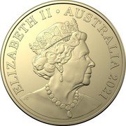 Australia One Dollar (G - Great Barrier Reef) ELIZABETH II AUSTRALIA 2021 JC coin obverse
